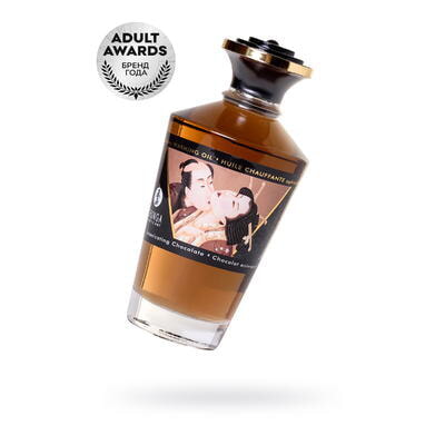 Масло для массажа Shunga Intoxicating Chocolate, разогревающее, шоколад, 100 мл