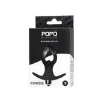 Анальная вибровтулка-расширитель POPO Pleasure by TOYFA Cordis S, силикон, черная, 10 см, Ø 4 см