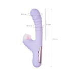 Вибратор с функцией Up&Down JOS SPINNY, силикон, фиолетовый, 23 см