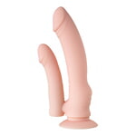 Реалистичный фаллоимитатор TOYFA  A-Toys Twint, силикон, телесный, 19,5 см