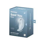 Вакуумный стимулятор клитора Satisfyer Seal You Soon, силикон, голубой