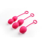 Вагинальные шарики Nova Plum Red со смещенным центром тяжести