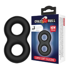 Baile Crazy Bull Super Soft Silicon Двойное эластичное эрекционное кольцо
